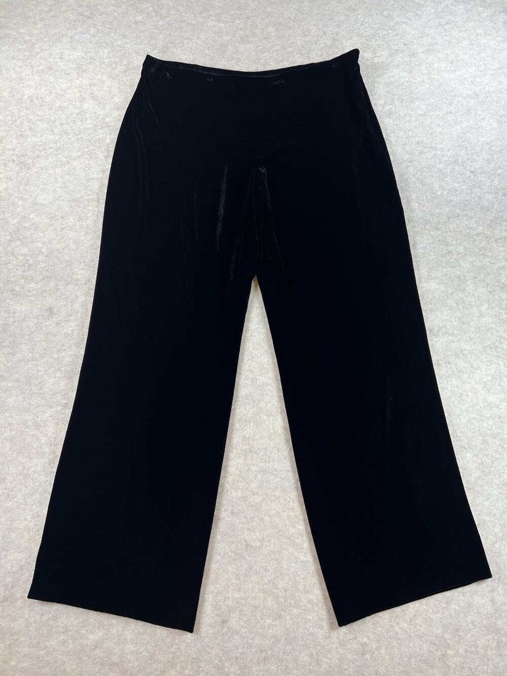 Eileen Fisher Washable Silk Blend Velvet Wide Leg Pants Minimalist Luxury